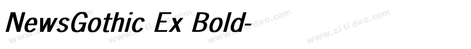 NewsGothic Ex Bold字体转换